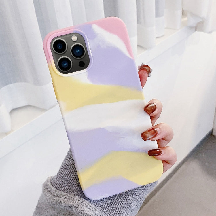 Colorful Liquid Silicone Phone Case, For iPhone 13 Pro Max