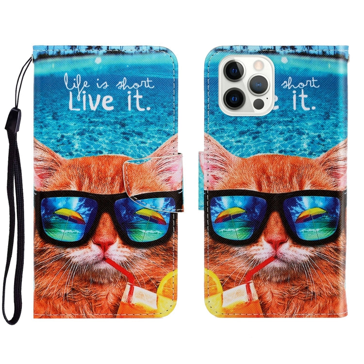 3D Colored Drawing Horizontal Flip Leather Phone Case, Series 1