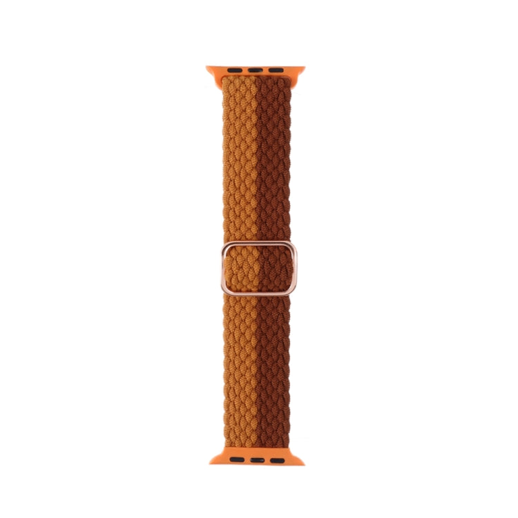 Adjustable Striped Woven Nylon Strap Watchband For Apple Watch Series, 7 45mm / 6&SE&5&4 44mm / 3&2&1 42mm