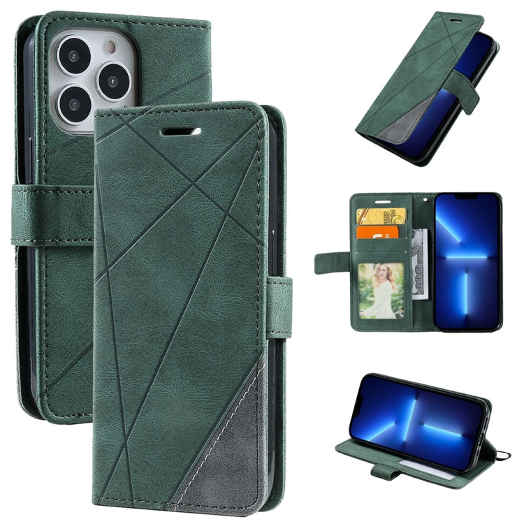 Skin Feel Splicing Horizontal Flip Leather Phone Case