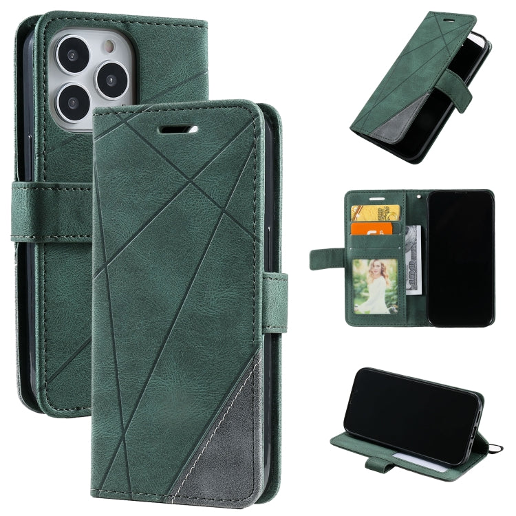 Skin Feel Splicing Horizontal Flip Leather Phone Case