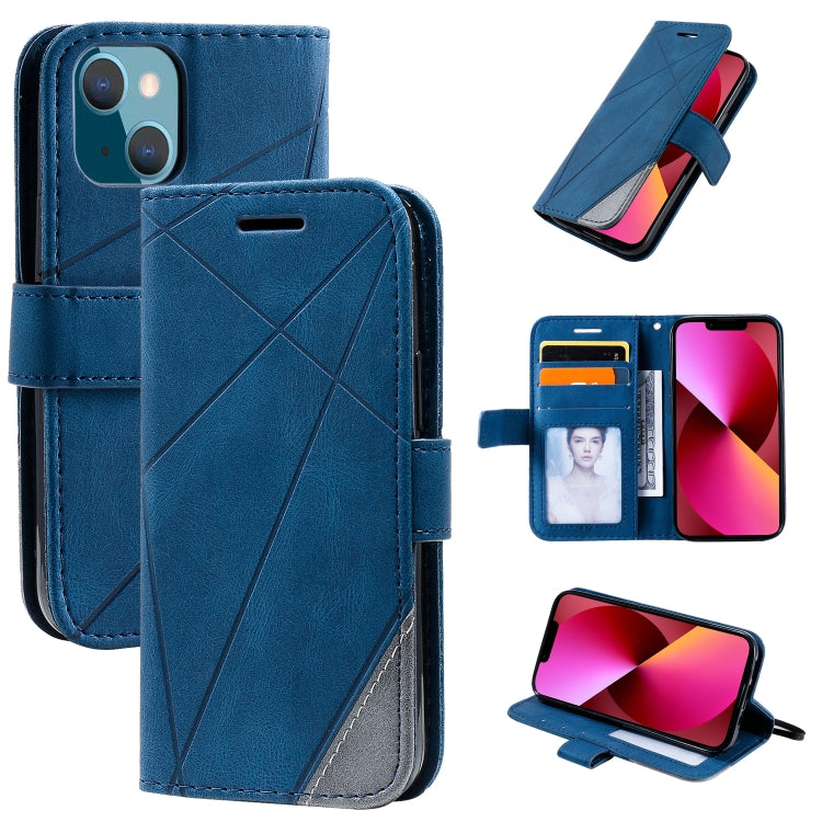 Skin Feel Splicing Horizontal Flip Leather Phone Case