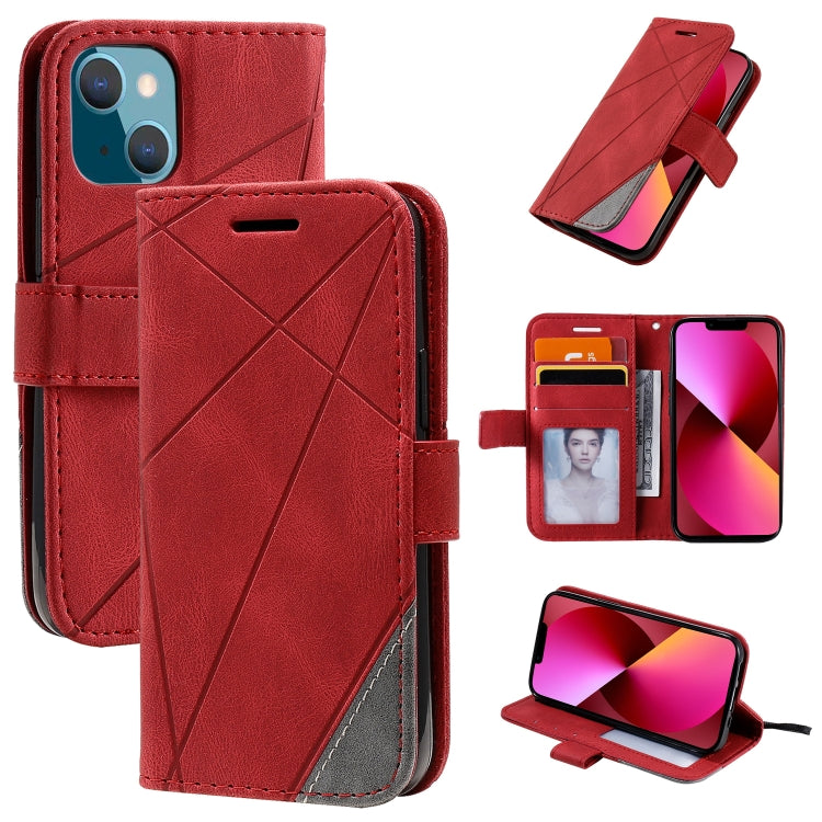 Skin Feel Splicing Horizontal Flip Leather Phone Case