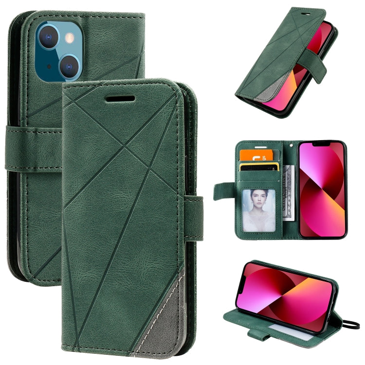 Skin Feel Splicing Horizontal Flip Leather Phone Case
