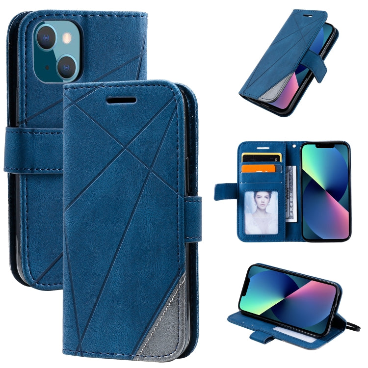 Skin Feel Splicing Horizontal Flip Leather Phone Case