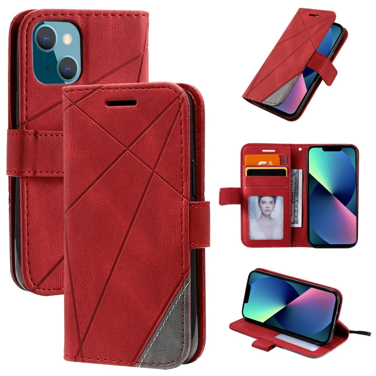 Skin Feel Splicing Horizontal Flip Leather Phone Case