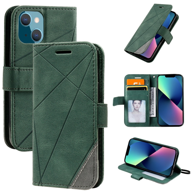 Skin Feel Splicing Horizontal Flip Leather Phone Case