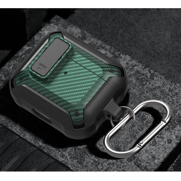 Étui de protection en fibre de carbone Bumblebee pour écouteurs AirPods 3, avec interrupteur