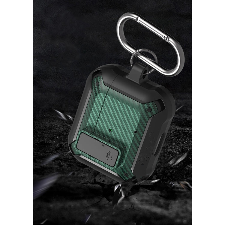 Étui de protection en fibre de carbone Bumblebee pour écouteurs AirPods 3, avec interrupteur