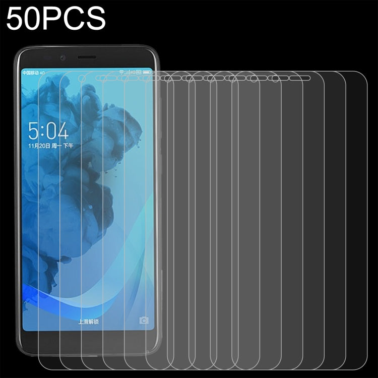 50 PCS 0.26mm 9H 2.5D Tempered Glass Film