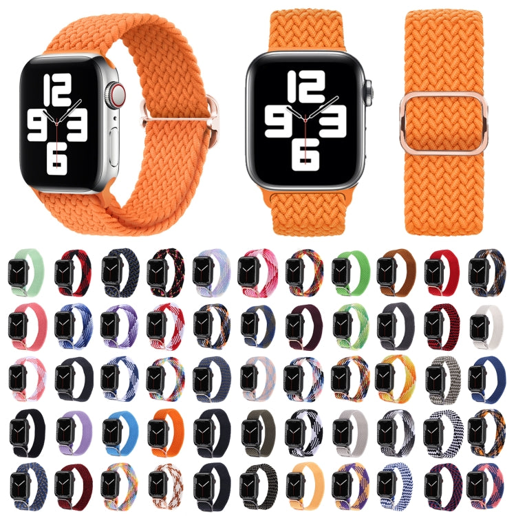 Nylon Braid Strap Watchband For Apple Watch Series, 7 41mm / 6&SE&5&4 40mm / 3&2&1 38mm