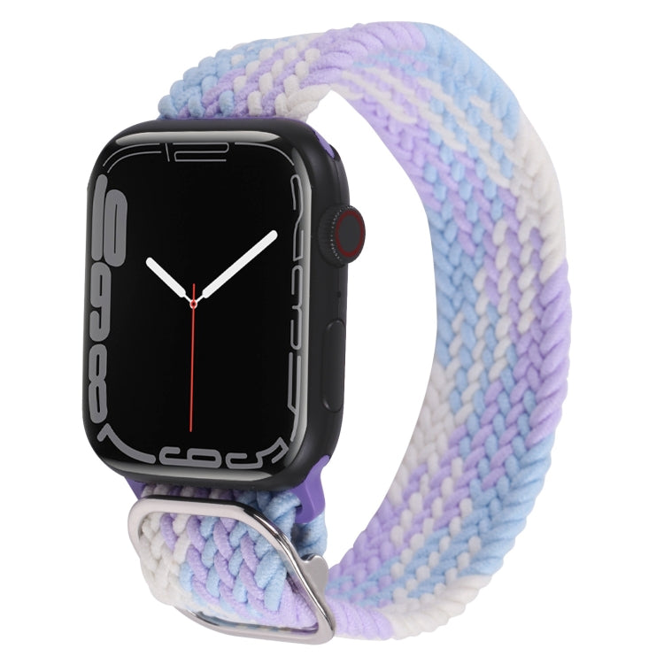 Nylon Braid Strap Watchband For Apple Watch Series, 7 45mm / 6&SE&5&4 44mm / 3&2&1 42mm