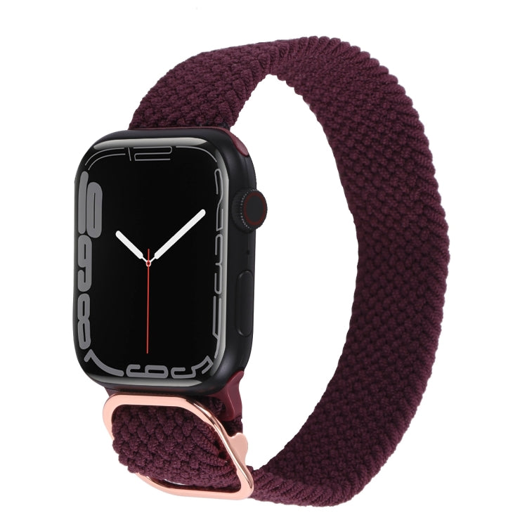 Nylon Braid Strap Watchband For Apple Watch Series, 7 45mm / 6&SE&5&4 44mm / 3&2&1 42mm