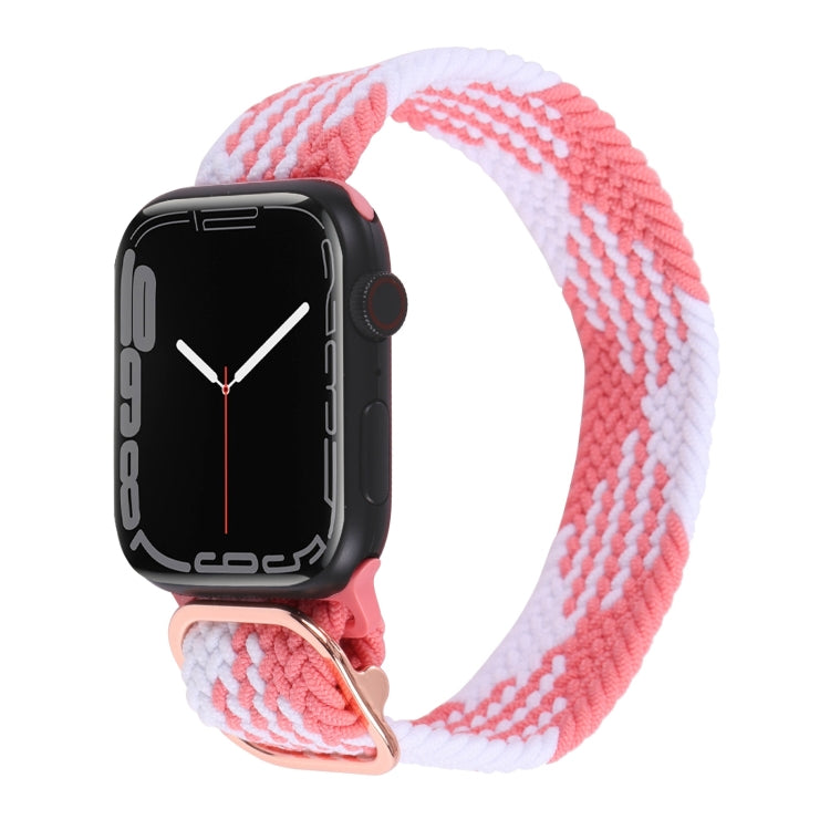 Nylon Braid Strap Watchband For Apple Watch Series, 7 45mm / 6&SE&5&4 44mm / 3&2&1 42mm