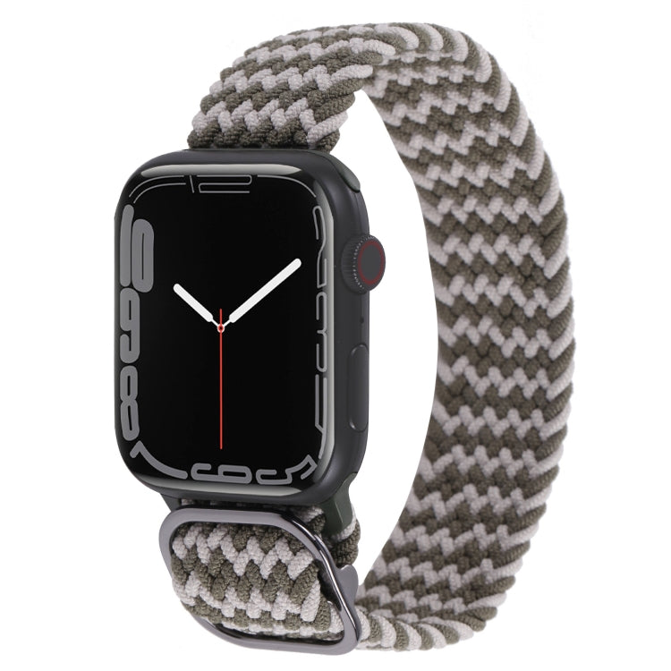 Nylon Braid Strap Watchband For Apple Watch Series, 7 45mm / 6&SE&5&4 44mm / 3&2&1 42mm