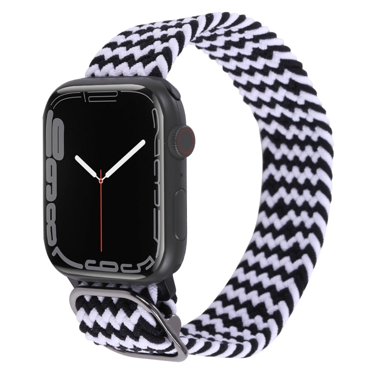 Nylon Braid Strap Watchband For Apple Watch Series, 7 45mm / 6&SE&5&4 44mm / 3&2&1 42mm