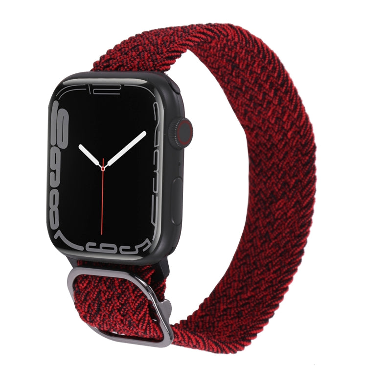 Nylon Braid Strap Watchband For Apple Watch Series, 7 45mm / 6&SE&5&4 44mm / 3&2&1 42mm
