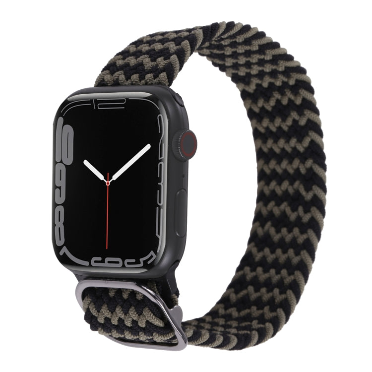 Nylon Braid Strap Watchband For Apple Watch Series, 7 45mm / 6&SE&5&4 44mm / 3&2&1 42mm