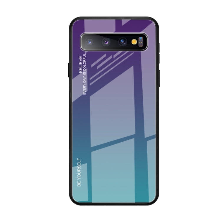 Gradient Color Glass Case, For Galaxy S10 5G, For Xiaomi Mi CC9e, For iPhone SE 2022 / SE 2020 / 8 / 7