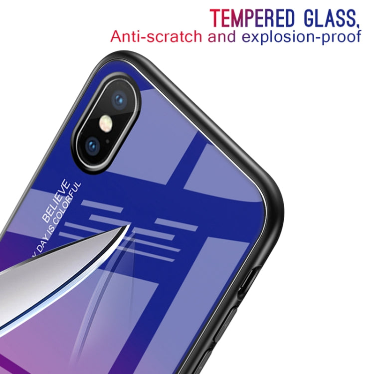 Gradient Color Glass Case, For iPhone XS / X, For Huawei Honor 9X, For Galaxy A8s