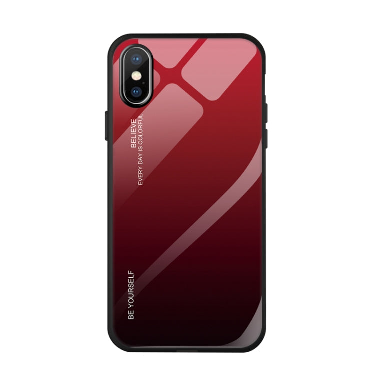 Gradient Color Glass Case, For iPhone XS / X, For Huawei Honor 9X, For Galaxy A8s