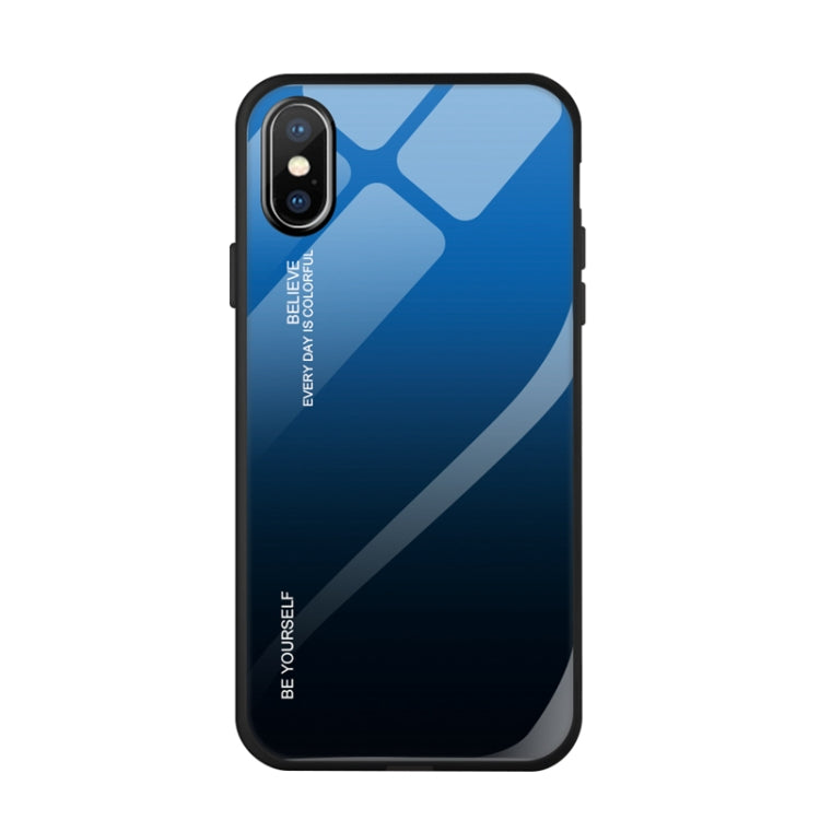Gradient Color Glass Case, For iPhone XS / X, For Huawei Honor 9X, For Galaxy A8s