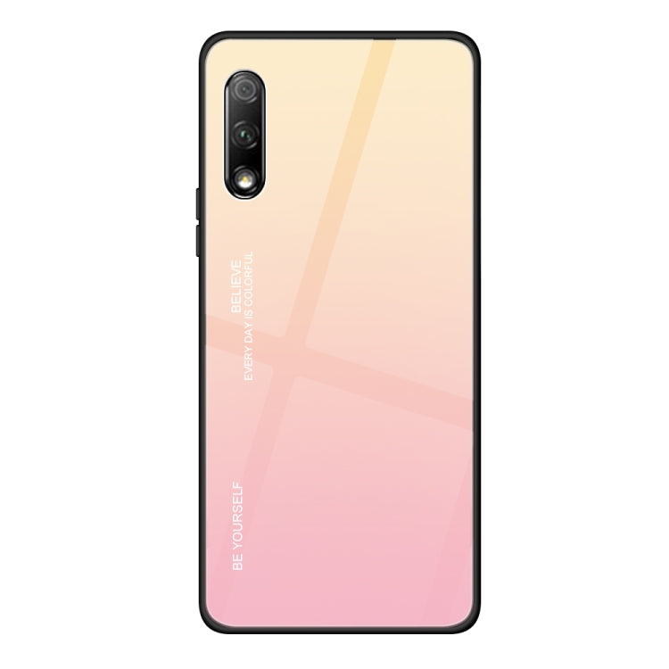 Gradient Color Glass Case, For iPhone XS / X, For Huawei Honor 9X, For Galaxy A8s