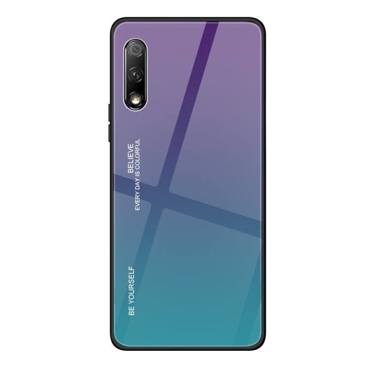 Gradient Color Glass Case, For iPhone XS / X, For Huawei Honor 9X, For Galaxy A8s