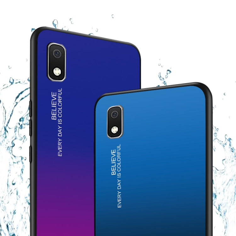 Gradient Color Glass Case, For Galaxy A10, For Galaxy A30, For Galaxy A50