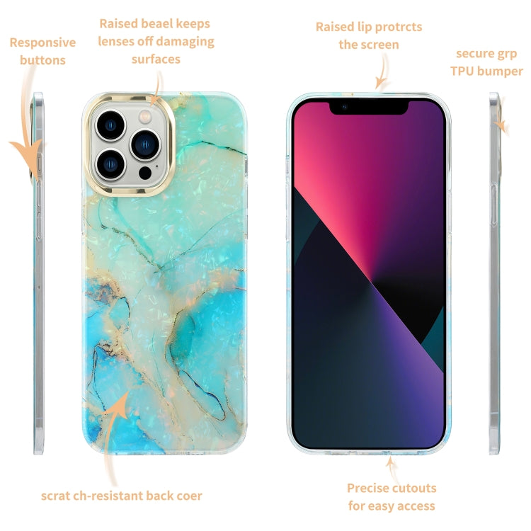 Electroplating Shell Texture Marble Phone Case, For iPhone 13, For iPhone 13 Pro, For iPhone 13 Pro Max