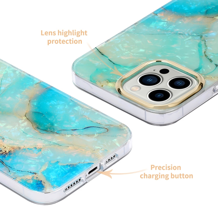 Electroplating Shell Texture Marble Phone Case, For iPhone 13, For iPhone 13 Pro, For iPhone 13 Pro Max