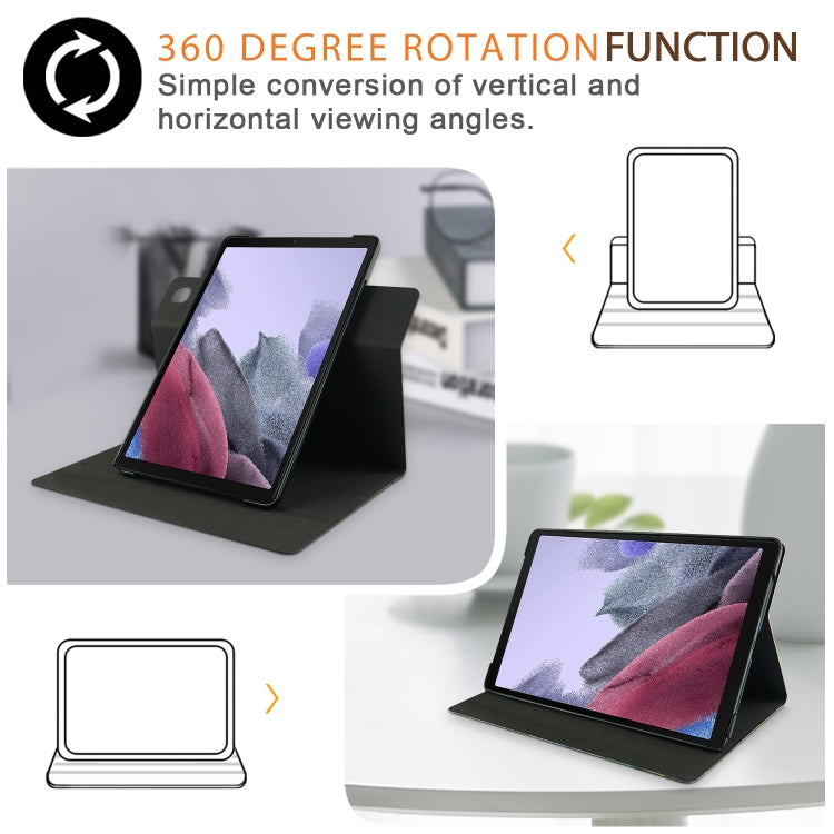 Solid Color 360 Degrees Rotation Tablet Leather Case with Holder