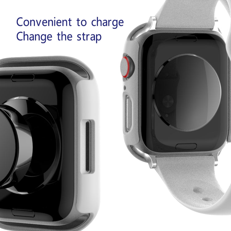 2 in 1 PC Frame + Tempered Glass Protector Case, For Apple Watch Series 8 / 7 41mm, For Apple Watch Series 8 / 7 45mm, For Apple Watch Series 9 / 8 / 7 45mm