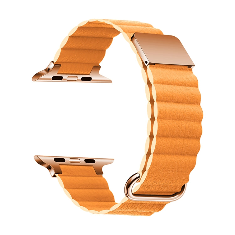 Magnetic Leather Strap Watchband For Apple Watch Series, 7 41mm / 6&SE&5&4 40mm / 3&2&1 38mm, 7 45mm / 6&SE&5&4 44mm / 3&2&1 42mm