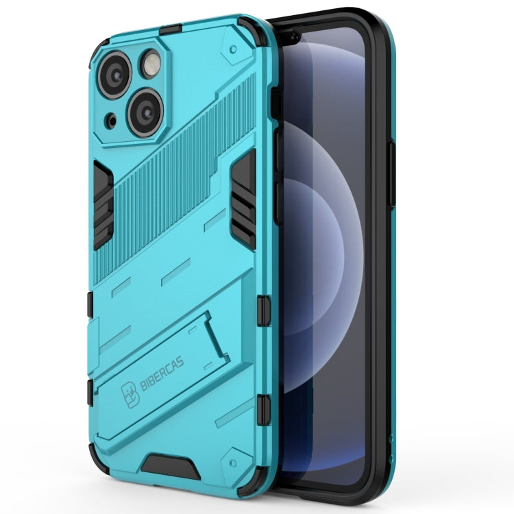 Punk Armor 2 in 1 PC + TPU Phone Case with Invisible Holder, For iPhone 13 mini, For iPhone 13, For iPhone 13 Pro