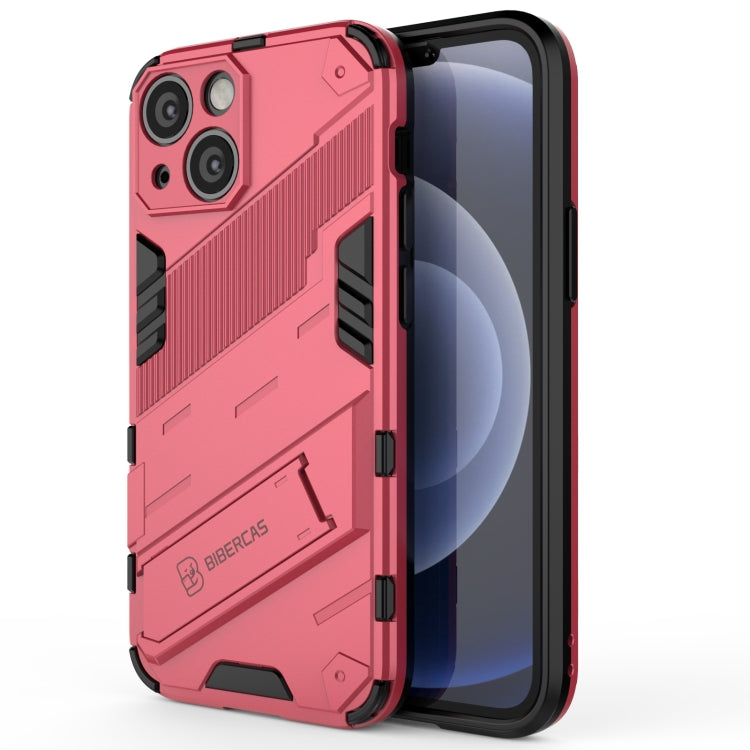 Punk Armor 2 in 1 PC + TPU Phone Case with Invisible Holder, For iPhone 13 mini, For iPhone 13, For iPhone 13 Pro