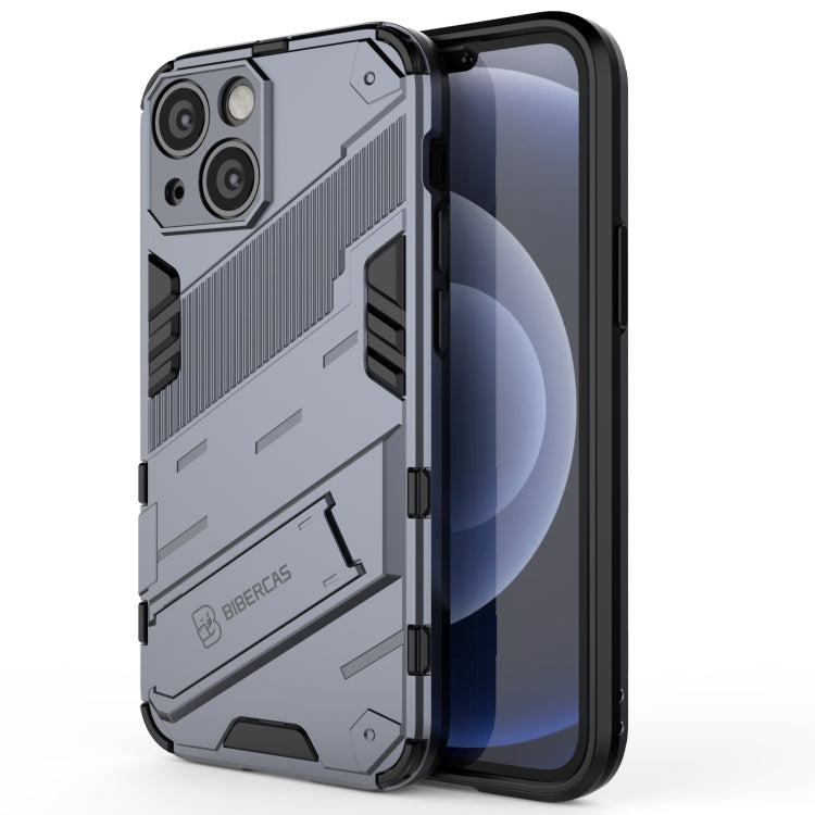 Punk Armor 2 in 1 PC + TPU Phone Case with Invisible Holder, For iPhone 13 mini, For iPhone 13, For iPhone 13 Pro