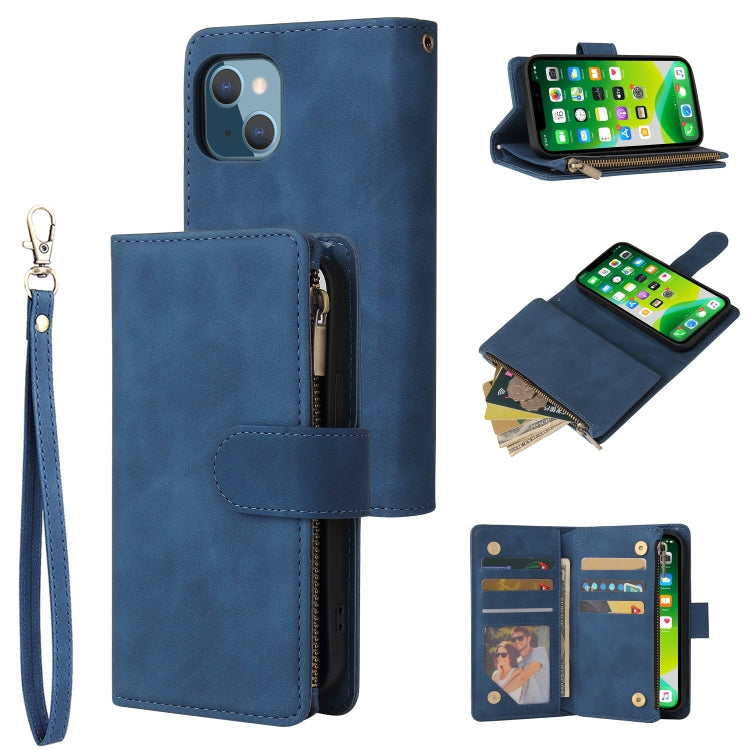 Multifunctional Phone Leather Case with Card Slot & Holder & Zipper Wallet & Photo Frame