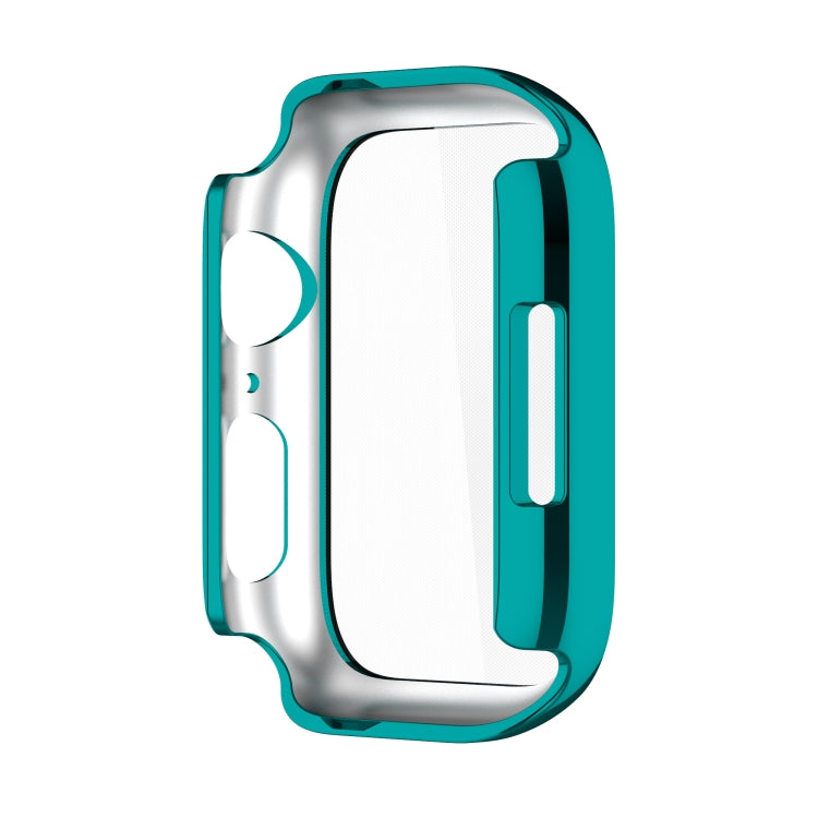 Electroplating Shockproof PC Protective Case with Tempered Glass Film, For Apple Watch Series 9 / 8 / 7 41mm, For Apple Watch Series 9 / 8 / 7 45mm