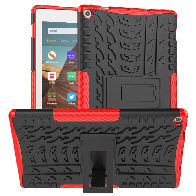 Coque antichoc en TPU et PC avec support, effet pneu, pour iPad 10.2 (2021/2020/2019), Galaxy Tab S6, Huawei MediaPad M5 Lite 8, Amazon Kindle Fire HD 10 (2019)
