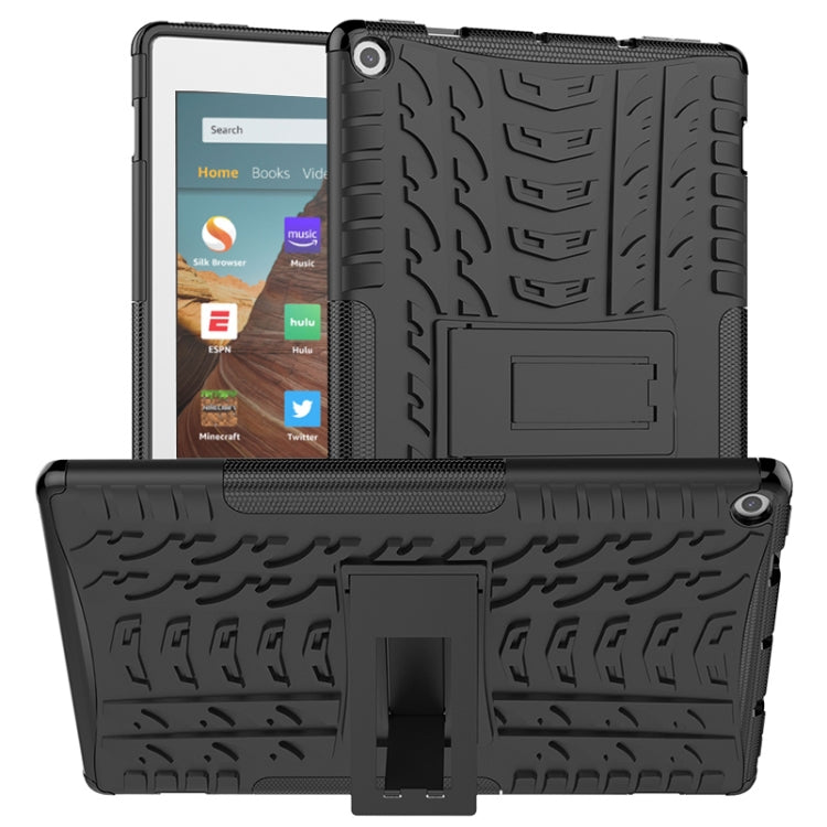 Coque antichoc en TPU et PC avec support, effet pneu, pour iPad 10.2 (2021/2020/2019), Galaxy Tab S6, Huawei MediaPad M5 Lite 8, Amazon Kindle Fire HD 10 (2019)