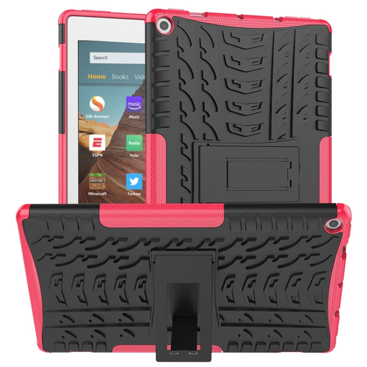Coque antichoc en TPU et PC avec support, effet pneu, pour iPad 10.2 (2021/2020/2019), Galaxy Tab S6, Huawei MediaPad M5 Lite 8, Amazon Kindle Fire HD 10 (2019)
