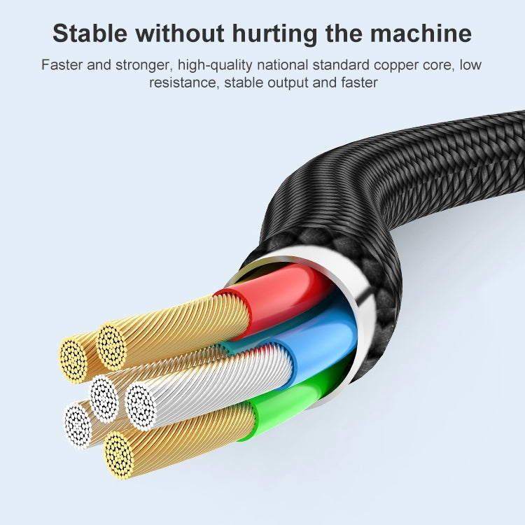 Câble de données USB-C/Type-C 6 A PD 20 W vers connecteur coudé à 8 broches pour téléphone portable, 1 m, 2 m