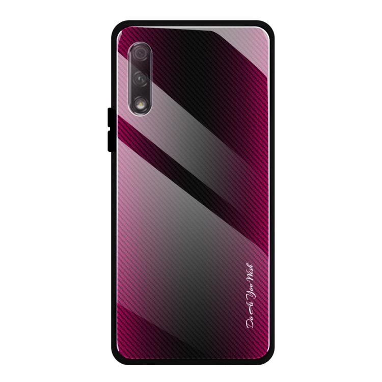 Texture Gradient Glass Protective Case, For Honor 9X, For OnePlus 7, For Huawei Mate 30 Pro, For Huawei P30 Pro