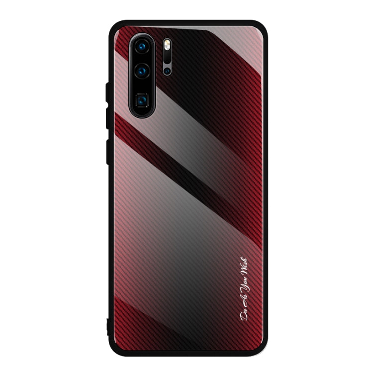 Texture Gradient Glass Protective Case, For Honor 9X, For OnePlus 7, For Huawei Mate 30 Pro, For Huawei P30 Pro
