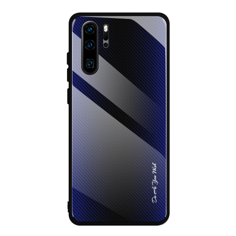 Texture Gradient Glass Protective Case, For Honor 9X, For OnePlus 7, For Huawei Mate 30 Pro, For Huawei P30 Pro