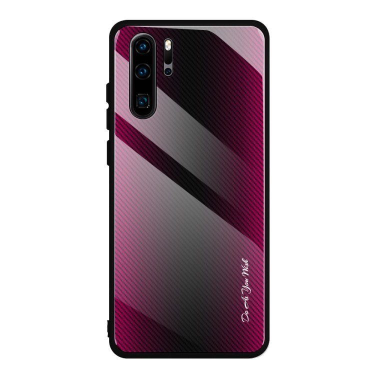 Texture Gradient Glass Protective Case, For Honor 9X, For OnePlus 7, For Huawei Mate 30 Pro, For Huawei P30 Pro