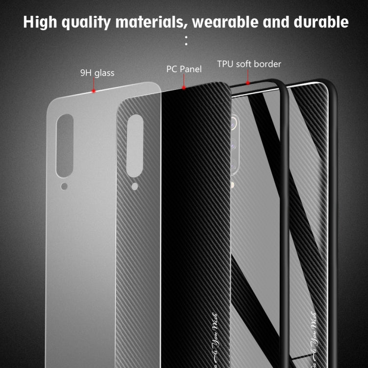 Texture Gradient Glass Protective Case, For Xiaomi 9 SE, For Xiaomi CC9 / A3 Lite