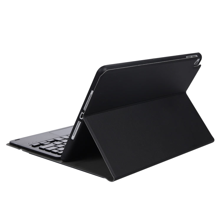 Étui clavier Bluetooth A07B-A en cuir texturé agneau avec touches carrées et contrôle tactile pour iPad, iPad 9.7 (2018 et 2017) / Pro 9.7 (Air 2) et iPad Pro 10.5 (10.2) (2021 et 2020) / Air 3