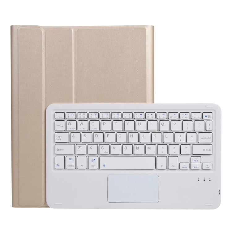 A07B-A Lambskin Texture Square Keycap Bluetooth Keyboard Leather Case with Touch Control For iPad, For iPad 9.7 2018 & 2017 / Pro 9.7 inch / Air 2, For iPad Pro 10.5 inch / 10.2 2021 & 2020 & 2019 / Air 3������������������������������������������������...